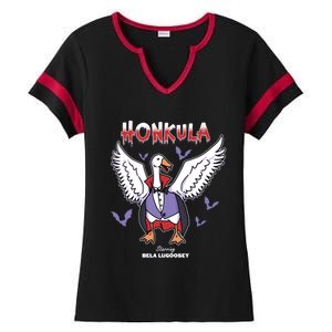 Honkula Funny Vampire Halloween Goose Meme Honkus Ponkus Ladies Halftime Notch Neck Tee