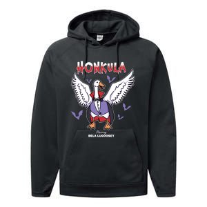 Honkula Funny Vampire Halloween Goose Meme Honkus Ponkus Performance Fleece Hoodie