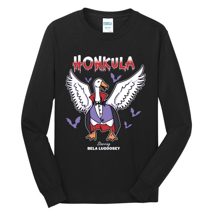 Honkula Funny Vampire Halloween Goose Meme Honkus Ponkus Tall Long Sleeve T-Shirt