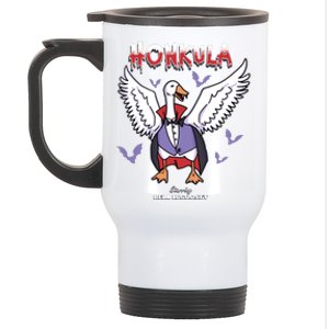 Honkula Funny Vampire Halloween Goose Meme Honkus Ponkus Stainless Steel Travel Mug