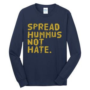 Hummus Funny Vegan Vegetarian Spread Hummus Tall Long Sleeve T-Shirt