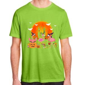 Happy Flamingoween Witch Pumpkin Mummy Flamingo Halloween Great Gift Adult ChromaSoft Performance T-Shirt