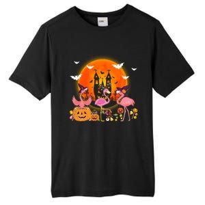 Happy Flamingoween Witch Pumpkin Mummy Flamingo Halloween Great Gift Tall Fusion ChromaSoft Performance T-Shirt