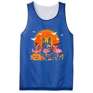 Happy Flamingoween Witch Pumpkin Mummy Flamingo Halloween Great Gift Mesh Reversible Basketball Jersey Tank