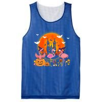 Happy Flamingoween Witch Pumpkin Mummy Flamingo Halloween Great Gift Mesh Reversible Basketball Jersey Tank