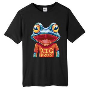 Happy Frog With Big Eyes Tall Fusion ChromaSoft Performance T-Shirt