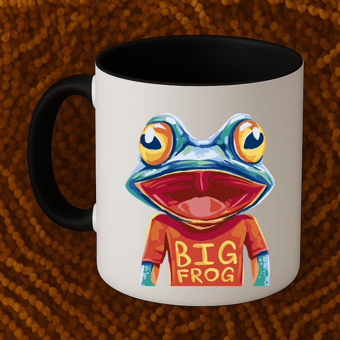 Happy Frog With Big Eyes Mug