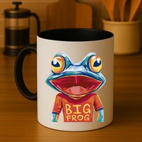 Happy Frog With Big Eyes Mug