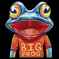 Happy Frog With Big Eyes Drawstring Bag