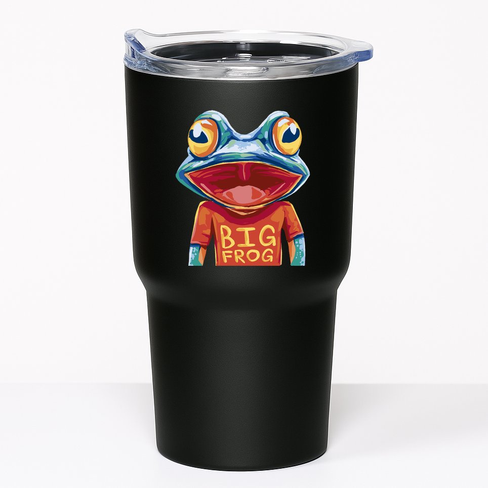 Happy Frog With Big Eyes Tumbler