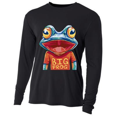 Happy Frog With Big Eyes Cooling Performance Long Sleeve Crew