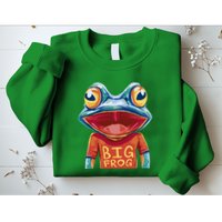 Happy Frog With Big Eyes Sweatshirt