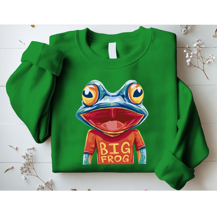 Happy Frog With Big Eyes Sweatshirt