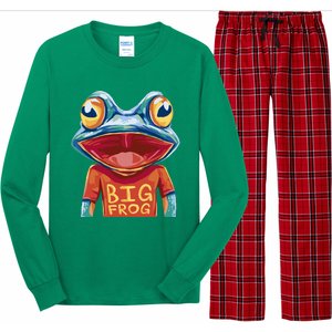 Happy Frog With Big Eyes Long Sleeve Pajama Set