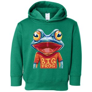 Happy Frog With Big Eyes Toddler Hoodie