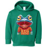 Happy Frog With Big Eyes Toddler Hoodie