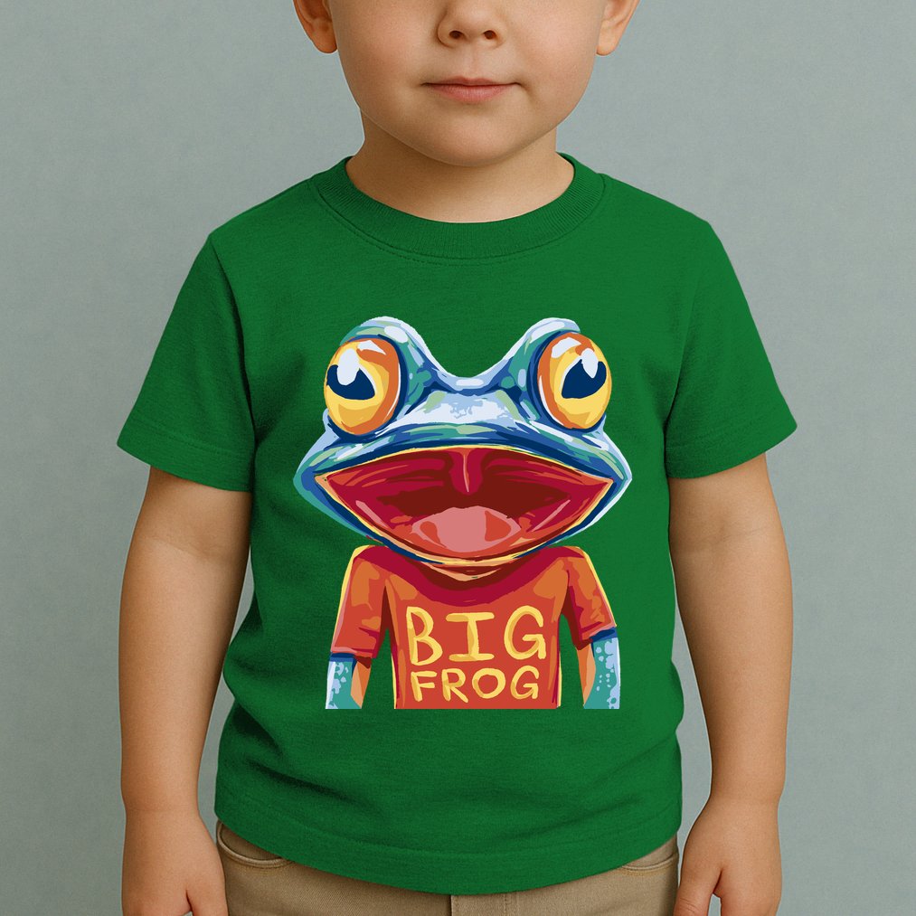 Happy Frog With Big Eyes Toddler T-Shirt