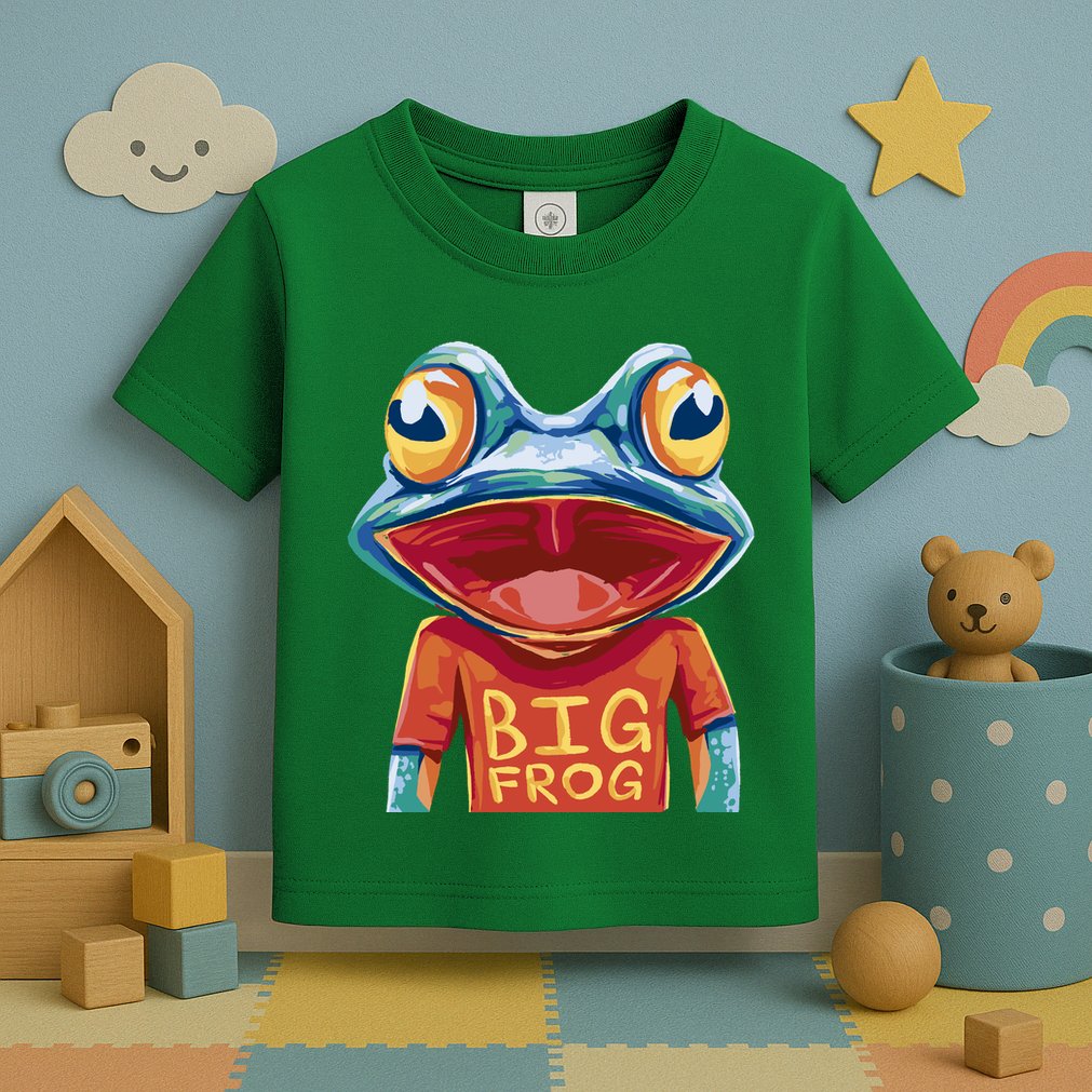 Happy Frog With Big Eyes Toddler T-Shirt