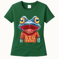 Happy Frog With Big Eyes Womens T-Shirt