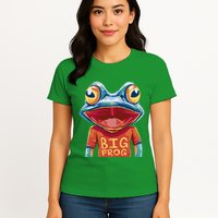 Happy Frog With Big Eyes Womens T-Shirt