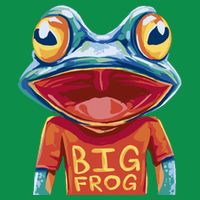 Happy Frog With Big Eyes Womens T-Shirt