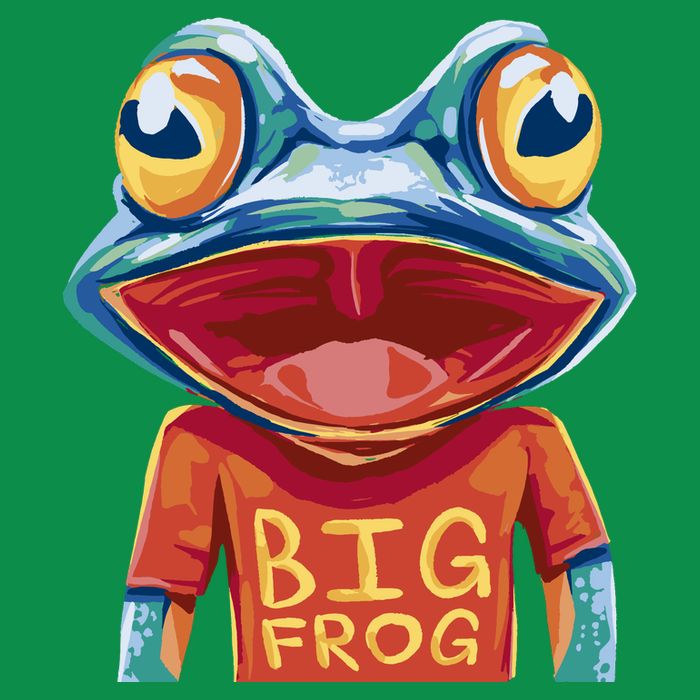 Happy Frog With Big Eyes Womens T-Shirt