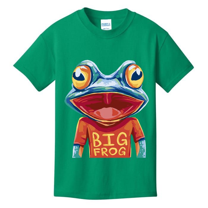 Happy Frog With Big Eyes Kids T-Shirt