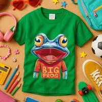 Happy Frog With Big Eyes Kids T-Shirt
