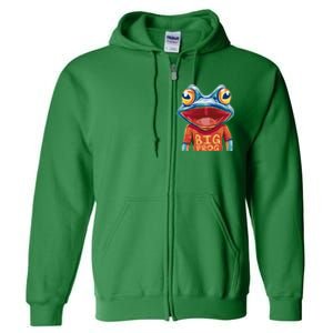 Happy Frog With Big Eyes Full Zip Hoodie