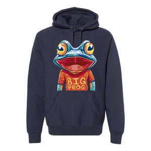 Happy Frog With Big Eyes Premium Hoodie