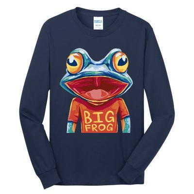 Happy Frog With Big Eyes Tall Long Sleeve T-Shirt