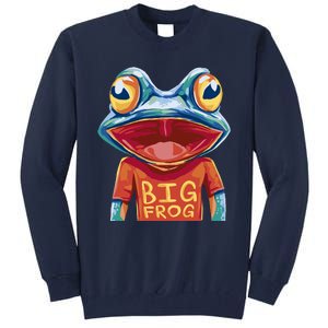 Happy Frog With Big Eyes Tall Sweatshirt