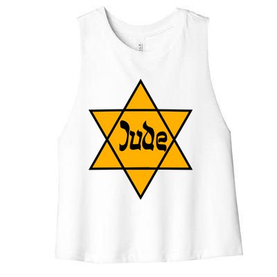 Hillel Fuld Wearing Dude Israel Star Women's Racerback Cropped Tank