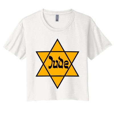 Hillel Fuld Wearing Dude Israel Star Women's Crop Top Tee