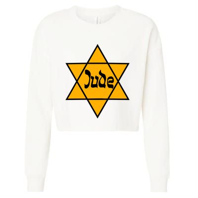 Hillel Fuld Wearing Dude Israel Star Cropped Pullover Crew