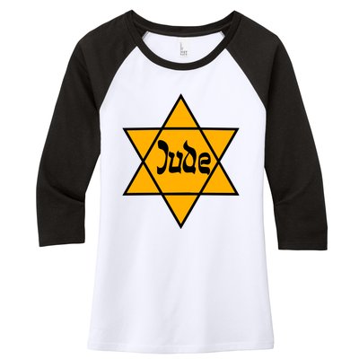 Hillel Fuld Wearing Dude Israel Star Women's Tri-Blend 3/4-Sleeve Raglan Shirt