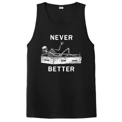 Halloween For Women Never Better Skeleton PosiCharge Competitor Tank