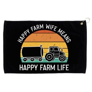 Happy Farm Wife Happy Farm Life Cool Gift Funny Farmer Meaningful Gift Grommeted Golf Towel