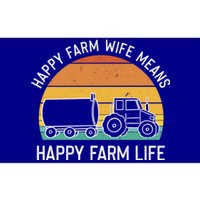 Happy Farm Wife Happy Farm Life Cool Gift Funny Farmer Meaningful Gift Bumper Sticker