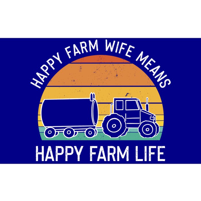 Happy Farm Wife Happy Farm Life Cool Gift Funny Farmer Meaningful Gift Bumper Sticker