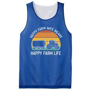 Happy Farm Wife Happy Farm Life Cool Gift Funny Farmer Meaningful Gift Mesh Reversible Basketball Jersey Tank