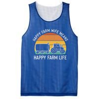 Happy Farm Wife Happy Farm Life Cool Gift Funny Farmer Meaningful Gift Mesh Reversible Basketball Jersey Tank