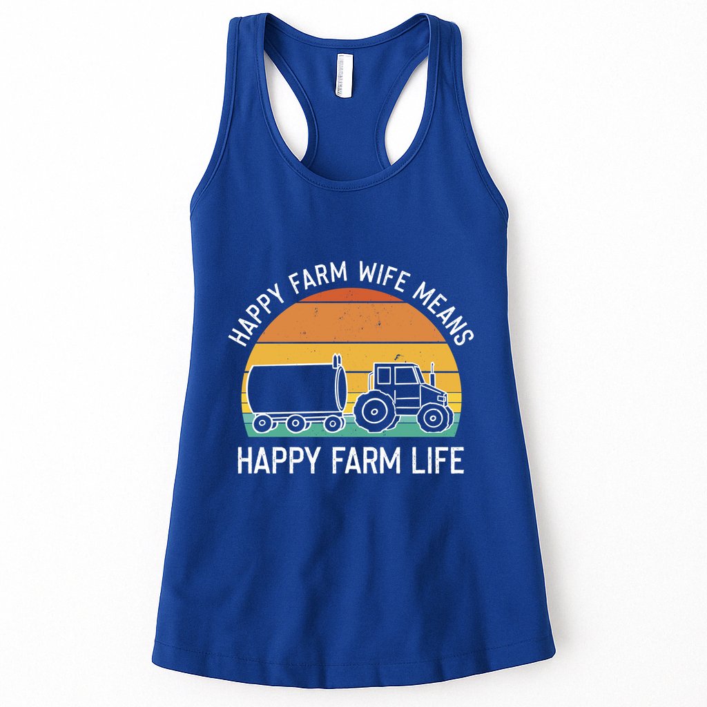 Happy Farm Wife Happy Farm Life Cool Gift Funny Farmer Meaningful Gift Womens Tank Top