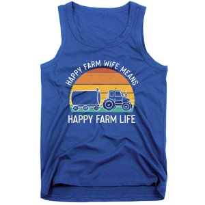 Happy Farm Wife Happy Farm Life Cool Gift Funny Farmer Meaningful Gift Tank Top