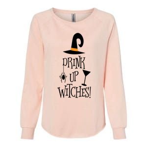 Halloween Funny Witch Up Witches Drunk Wine Beer Booze Gift Womens California Wash Sweatshirt