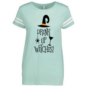 Halloween Funny Witch Up Witches Drunk Wine Beer Booze Gift Enza Ladies Jersey Football T-Shirt