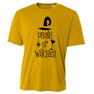 Halloween Funny Witch Up Witches Drunk Wine Beer Booze Gift Cooling Performance Crew T-Shirt