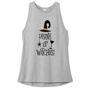 Halloween Funny Witch Up Witches Drunk Wine Beer Booze Gift Ladies PosiCharge Tri-Blend Wicking Tank