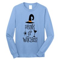 Halloween Funny Witch Up Witches Drunk Wine Beer Booze Gift Long Sleeve Shirt