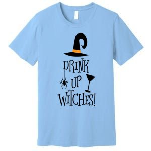 Halloween Funny Witch Up Witches Drunk Wine Beer Booze Gift Premium T-Shirt